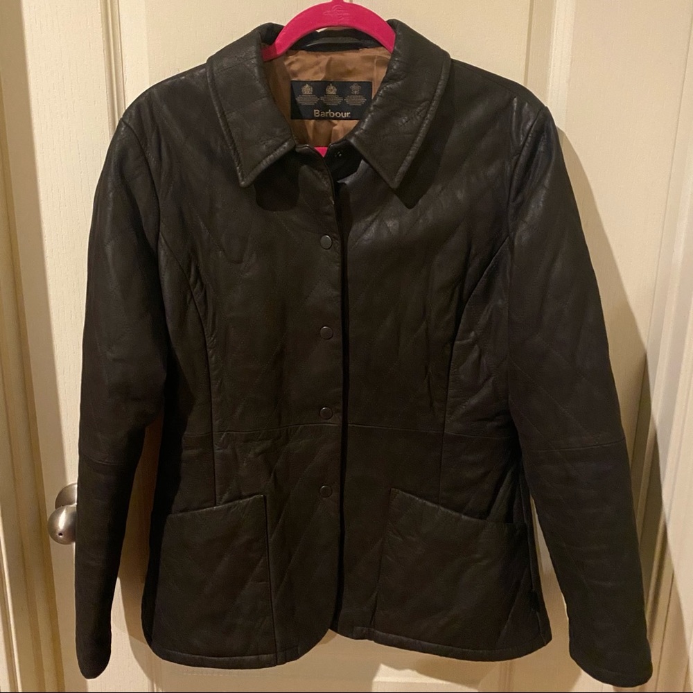 Vintage Barbour Quilted Leather Jacket